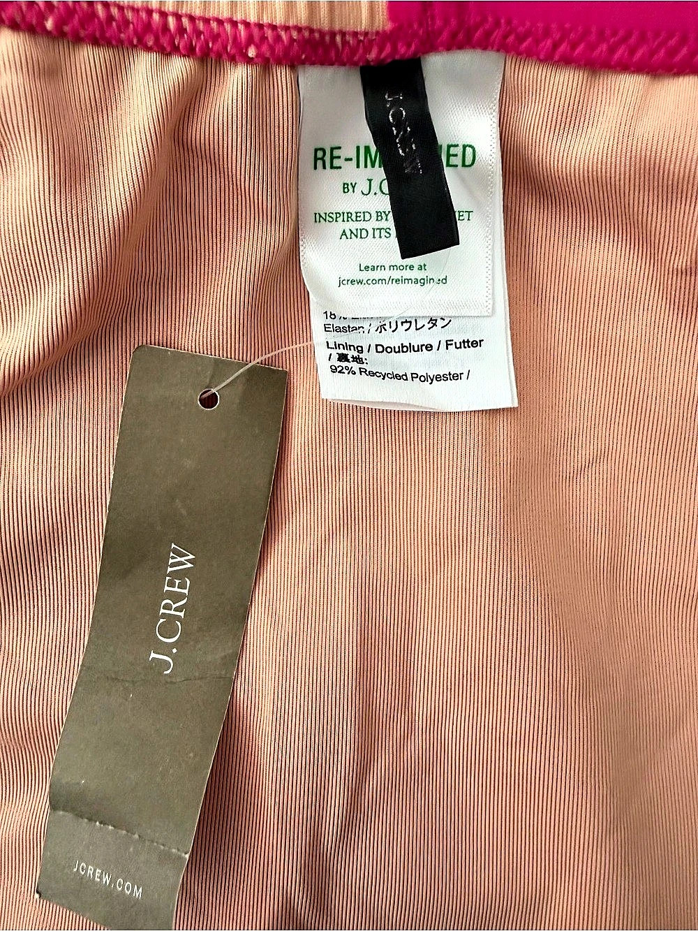 J.Crew One-Shoulder Ruched Swimsuit Pink Size 12 - Picture 7 of 10